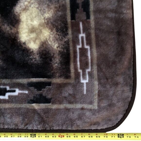 Shavel Fleece Wolf Blanket Hi Pile Throw 63x74 Outdoors Wilderness Lodge Cabin - Picture 12 of 12